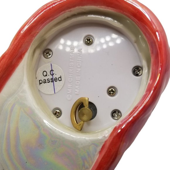 Mr. Christmas Holiday Porcelain Music Box Stocking Musical 12 days of Christmas - Picture 10 of 11